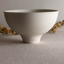 Load image into Gallery viewer, Pedestal Bowl in Crystalline White Matte
