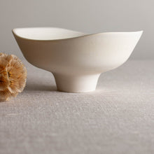 Load image into Gallery viewer, Crystalline White Matte Vessel with Carved Rim
