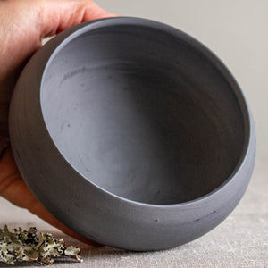 Dark Marbled Grey Porcelain Vessel 2