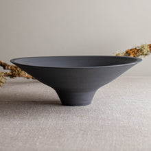 Load image into Gallery viewer, Dark Grey Porcelain Bowl  with Beveled Edge
