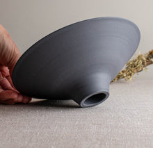 Load image into Gallery viewer, Dark Grey Porcelain Bowl  with Beveled Edge
