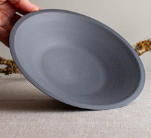Load image into Gallery viewer, Dark Grey Porcelain Bowl  with Beveled Edge
