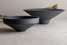 Load image into Gallery viewer, Dark Grey Porcelain Bowl  with Beveled Edge
