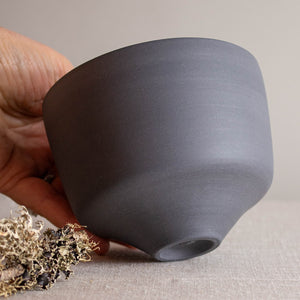 Dark Grey Porcelain Vessel