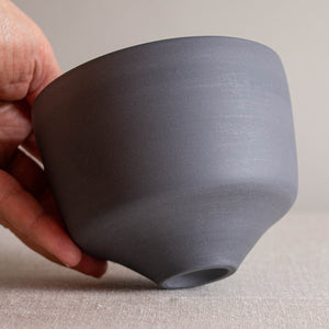 Dark Grey Porcelain Vessel