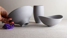 Load image into Gallery viewer, Light Grey Porcelain Set of Vessels
