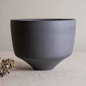 Dark Grey Porcelain Vessel