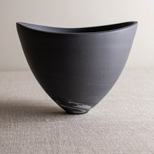 Load image into Gallery viewer, Dark Grey Marbled Vessel with Altered Rim
