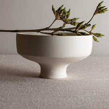 Load image into Gallery viewer, Matte White Glazed Pedestal Vessel
