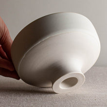 Load image into Gallery viewer, Matte White Glazed Pedestal Vessel
