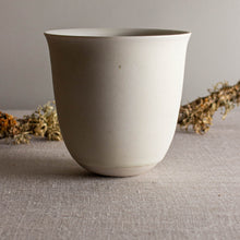Load image into Gallery viewer, Crystalline White Matte Vessel with Flared Rim
