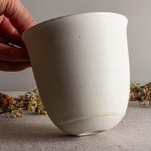 Load image into Gallery viewer, Crystalline White Matte Vessel with Flared Rim
