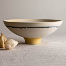 Load image into Gallery viewer, Deep Yellow Porcelain Vessel with Double Manganese Lines
