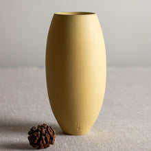 Load image into Gallery viewer, Small Deep Yellow Porcelain Vase Form
