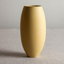 Load image into Gallery viewer, Small Deep Yellow Porcelain Vase Form
