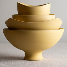 Load image into Gallery viewer, Yellow Porcelain Vessel with Altered Rim
