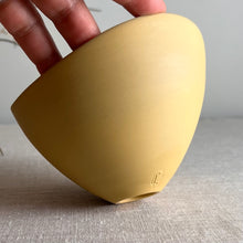 Load image into Gallery viewer, Deep Yellow Porcelain Vessel with Altered Rim
