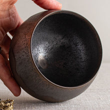 Load image into Gallery viewer, Oil Spot Bronze Glazed Tea Bowl Form
