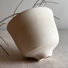 Load image into Gallery viewer, Crystalline White Matte Vessel with Flared Rim
