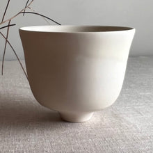 Load image into Gallery viewer, Crystalline White Matte Vessel with Flared Rim
