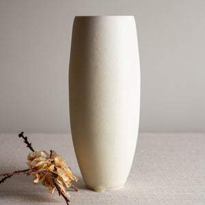 Sparkling Crystalline White Matte Vase Form