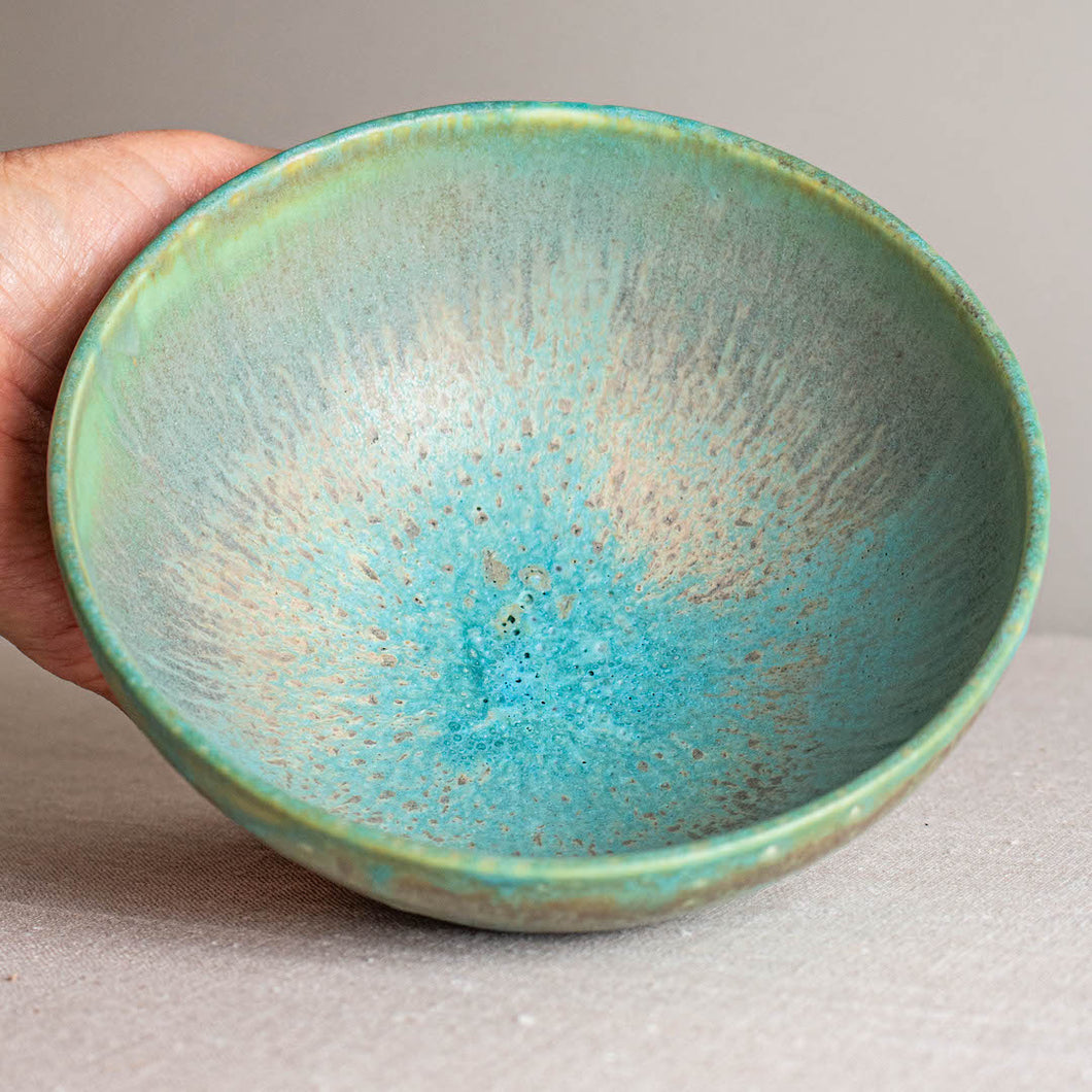 Turquoise, Grey and Pink Vessel