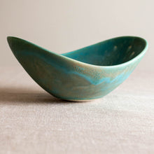 Load image into Gallery viewer, Turquoise Mottled Matte, Altered Rim Vessel
