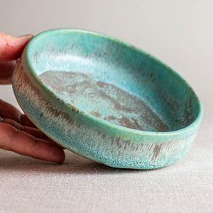 Turquoise and Grey Mottled Piece