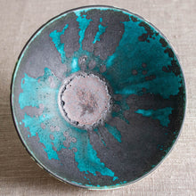 Load image into Gallery viewer, Turquoise and Black Vessel 1
