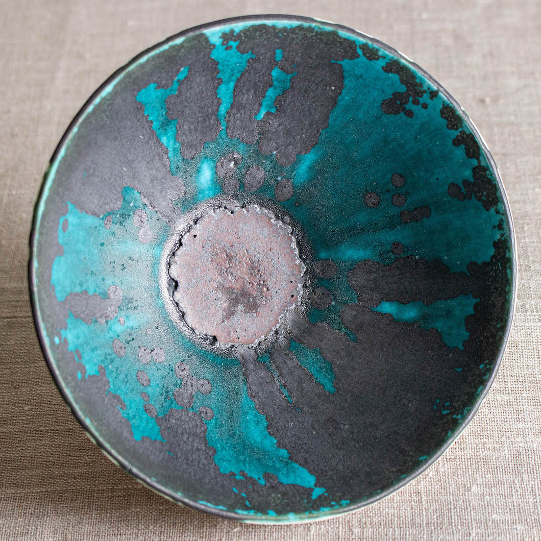 Turquoise and Black Vessel 1