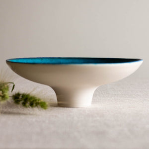 Turquoise and Black Matte Vessel