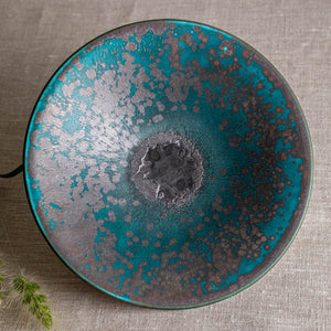 Turquoise and Black Vessel 2