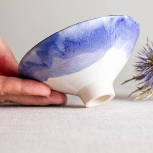 Cobalt and White Glazed, Small Vessel