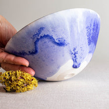 Load image into Gallery viewer, Cobalt and White Glazed Vessel 3
