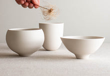 Load image into Gallery viewer, Set of 3 Matte White, Bare Porcelain Vessels
