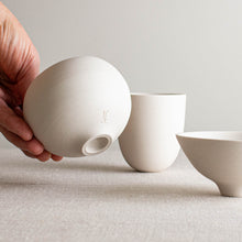 Load image into Gallery viewer, Set of 3 Matte White, Bare Porcelain Vessels
