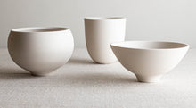 Load image into Gallery viewer, Set of 3 Matte White, Bare Porcelain Vessels
