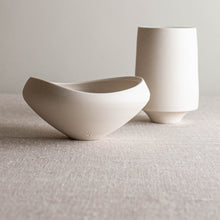 Load image into Gallery viewer, Set of 2 Matte White, Bare Porcelain Vessels
