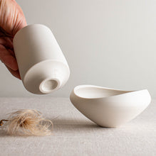 Load image into Gallery viewer, Set of 2 Matte White, Bare Porcelain Vessels
