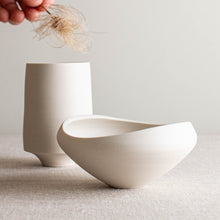 Load image into Gallery viewer, Set of 2 Matte White, Bare Porcelain Vessels
