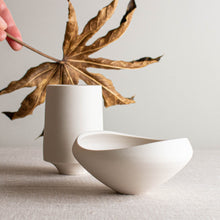 Load image into Gallery viewer, Set of 2 Matte White, Bare Porcelain Vessels
