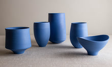 Load image into Gallery viewer, Set of 5 Blue Porcelain Vessels
