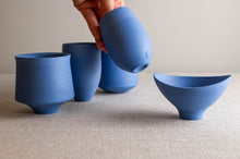 Load image into Gallery viewer, Set of 5 Blue Porcelain Vessels
