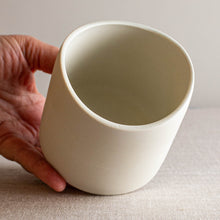 Load image into Gallery viewer, Crystalline White Matte Glazed Vessel with Undulating Rim

