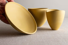 Load image into Gallery viewer, Set of 3 Deep Yellow Porcelain Vessels
