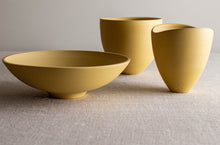 Load image into Gallery viewer, Set of 3 Deep Yellow Porcelain Vessels
