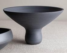 Load image into Gallery viewer, Set of 3 Dark Grey Porcelain Vessels
