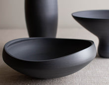 Load image into Gallery viewer, Set of 3 Dark Grey Porcelain Vessels
