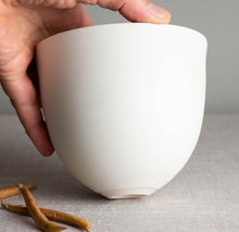 Load image into Gallery viewer, Crystalline White Matte Vessel with Flared Rim

