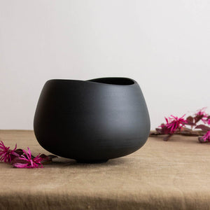 Black Porcelain Series, Wide Bellied, Altered Rim Form